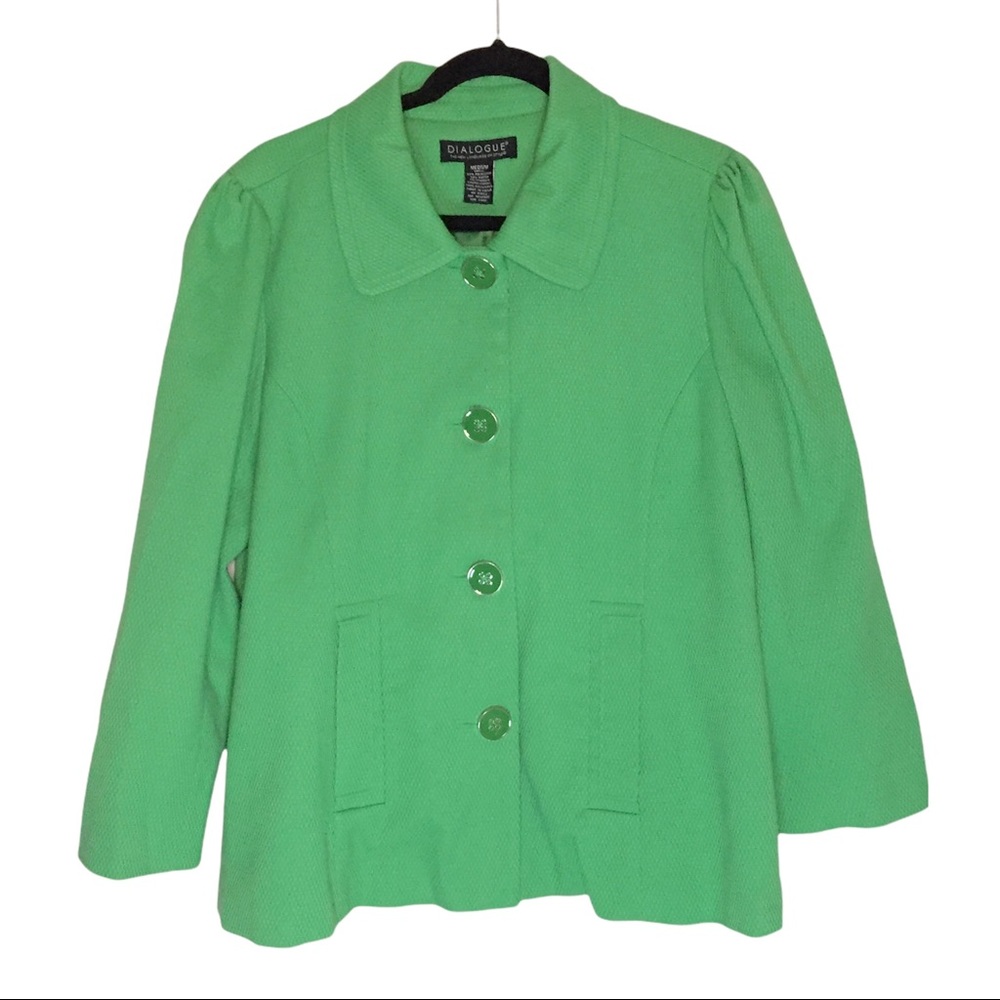 Light Green Button Up Jacket - image 2